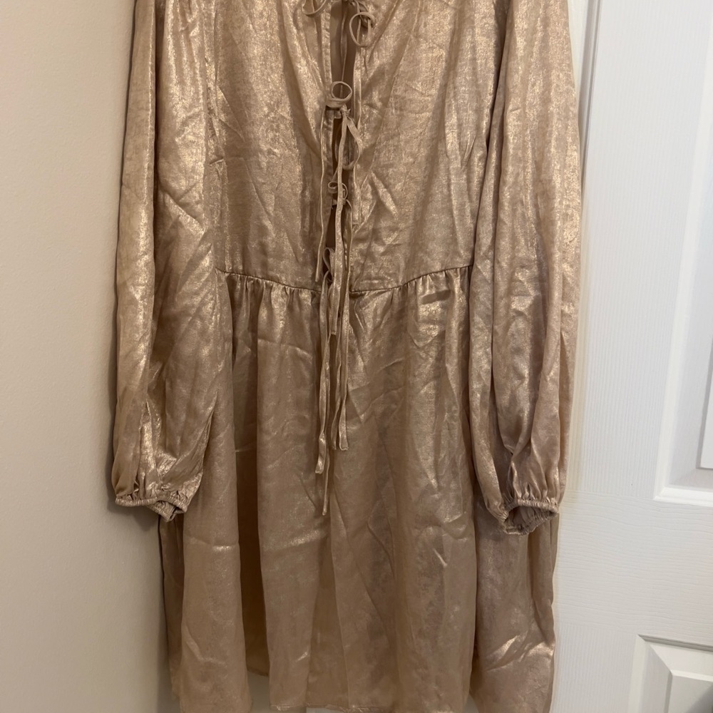 SHEIN Gold Midi Dress